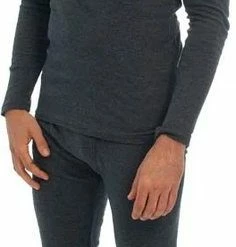 Flash-uitverkoop ❤️ HEAT KEEPER Heatkeeper Thermo Heren Basic Broek/shirt Set - L - Antraciet ⭐