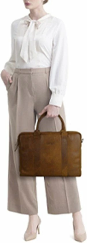 Coupon 🥰 DSTRCT Limited Leren Business Laptoptas - 15,6 Inch Laptopvak Met Rits - Sleutelhanger - Cognac 😉 5 Coupon 🥰 DSTRCT Limited Leren Business Laptoptas - 15,6 Inch Laptopvak Met Rits - Sleutelhanger - Cognac 😉 - Afbeelding 3