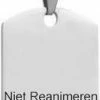 Nieuw 💯 Amodi Gegraveerde Niet Reanimeren Ketting - Do Not Resuscitate - Gegraveerd - Identiteitsplaatje - 🦮 Dog Tag - Herkenningsplaatje - Roestvrij Staal - RVS - Verstelbaar - Zilverkleurig 🛒