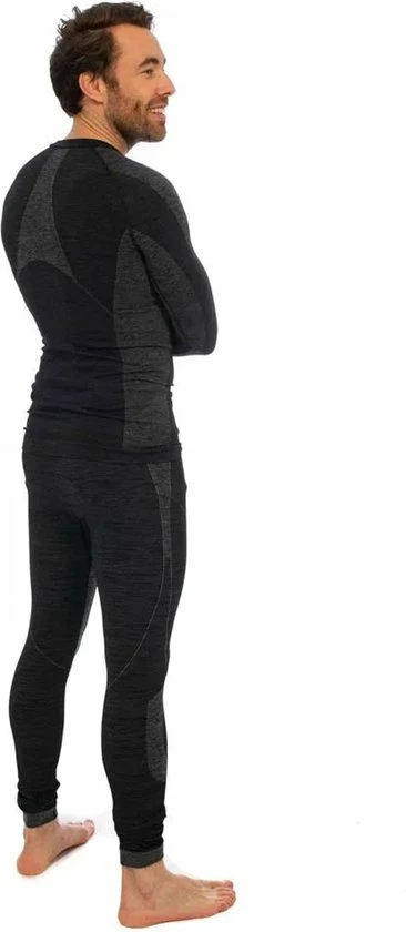 Beste deal 😀 HEAT KEEPER Heatkeeper Thermoset Heren Premium Techno - Thermoshirt Met Lange Mouwen En Legging - Zwart Melange - TOGwaarde 2.8 - Thermisch Isolerend 👚 Shirt En Legging - Maat XXL ❤️ 4 Beste deal 😀 HEAT KEEPER Heatkeeper Thermoset Heren Premium Techno - Thermoshirt Met Lange Mouwen En Legging - Zwart Melange - TOGwaarde 2.8 - Thermisch Isolerend 👚 Shirt En Legging - Maat XXL ❤️ - Afbeelding 2