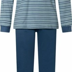 Hete verkoop 🔥 Gentlemen Heren Pyjama 100% Katoen 94243 Groen/grijs XXL ✔️