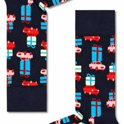 Top 10 😉 Happy 🧦 Socks - Kerst Sokken - Holiday Shopping - Blauw - Maat 41-46 👏