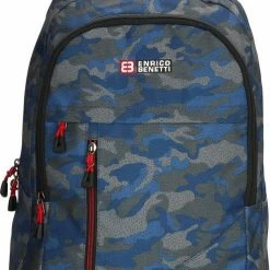 Korting ๐ Enrico Benetti CAMOUFLAGE Blauw Rugtas School Tas Rugzak Large 15" โค๏ธ