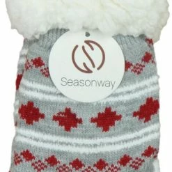 Beste deal 🛒 Seasonway Gevoerde Huissokken Met Antislip - Kerstsokken Dames En Heren - Wintersokken - Maat 35-42 - Grijs Met Wasbeer ⭐ -Nike shop 500x840 1