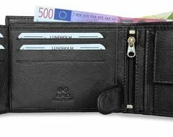 Hete verkoop 😉 Lundholm Heren Portemonnee Heren Leer Zwart Met RFID Anti-skim Bescherming - Zeer Soepel Nappa Leer - Mannen Cadeautjes 😀 -Nike shop 550x196 2