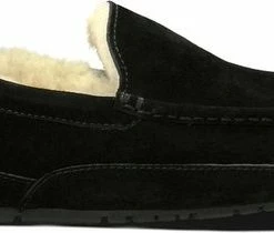 Aanbiedingen 👍 UGG Ascot Heren Sloffen - Black - Maat 44 ⌛