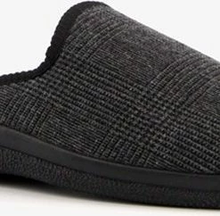 Begroting 👍 Thu!s Heren Pantoffels Geruit - Zwart - Maat 43 - Sloffen 🎉