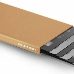 Coupon โค๏ธ Walletstreet Uitschuifbare Pasjeshouder DS Type - Walletstreet Aluminium Creditcardhouder Card Protector Anti-Skim/ RFID Card Protector 8 Pasjes Goud ๐