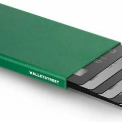 Promo ✔️ Walletstreet Uitschuifbare Pasjeshouder DS Type - Walletstreet Aluminium Creditcardhouder Card Protector Anti-Skim/ RFID Card Protector 8 Pasjes Groen 🥰