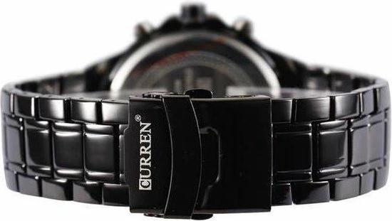 Goedkoop 🛒 Curren Black Steel - Heren Horloge - Staal - Zwart - 48 Mm ✔️ 9 Goedkoop 🛒 Curren Black Steel - Heren Horloge - Staal - Zwart - 48 Mm ✔️ - Afbeelding 7