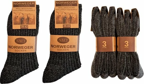 Promo ⭐ Naft Noorse Sokken Antraciet - 6 Paar - Maat 39-42 ❤️ 3 Promo ⭐ Naft Noorse Sokken Antraciet - 6 Paar - Maat 39-42 ❤️