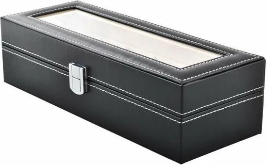 Begroting 😍 Merkloos Luxe Horlogedoos Met Kussentjes - Horloge-Opbergbox Houder Kist - Opbergkist Heren/Dames - Zwart Leer - 6 Horloges Compartimenten 💯 7 Begroting 😍 Merkloos Luxe Horlogedoos Met Kussentjes - Horloge-Opbergbox Houder Kist - Opbergkist Heren/Dames - Zwart Leer - 6 Horloges Compartimenten 💯 - Afbeelding 5