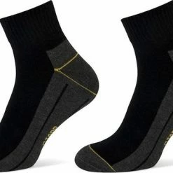 Korting π StappYellow | 6 Paar| Werksokken | Coolmax Quarter | Naadloos | Zwart | Maat 43-46 | Halfhoog π₯