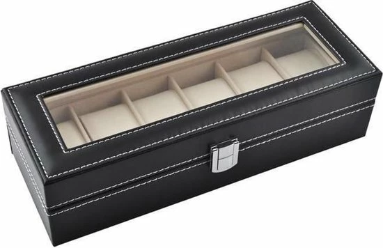 Begroting 😍 Merkloos Luxe Horlogedoos Met Kussentjes - Horloge-Opbergbox Houder Kist - Opbergkist Heren/Dames - Zwart Leer - 6 Horloges Compartimenten 💯 8 Begroting 😍 Merkloos Luxe Horlogedoos Met Kussentjes - Horloge-Opbergbox Houder Kist - Opbergkist Heren/Dames - Zwart Leer - 6 Horloges Compartimenten 💯 - Afbeelding 6