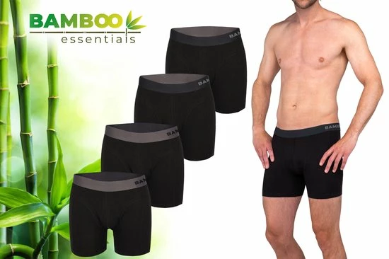 Aanbiedingen π Bamboo Essentials - Boxershort Heren - Bamboe - 4 Stuks - Zwart - M - Ondergoed Heren - Heren Ondergoed - Boxer - Bamboe Boxershorts Voor Mannen β€οΈ 3 Aanbiedingen π Bamboo Essentials - Boxershort Heren - Bamboe - 4 Stuks - Zwart - M - Ondergoed Heren - Heren Ondergoed - Boxer - Bamboe Boxershorts Voor Mannen β€οΈ
