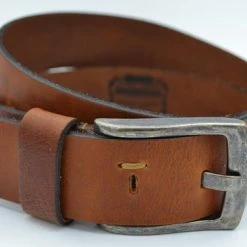 Coupon โ Scotts Bluf Heren Riem Van Cognac Italiaans Echt Leder - 4cm Brede Casual Herenriem Met Leuke Details Maat 105 ๐ฅ