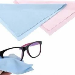 Beste Verkoop 🎁 JY&K Brillen Doekje Microvezel - 2 Stuks - Brillendoekjes - Blauw En Roze 👍