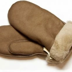 Uitgang 🔥 Bernardino Taupe Lammy Wanten Suede Voor Volwassenen - Handschoenen Schapenwol 8 (L - 20,5 Cm) 😀