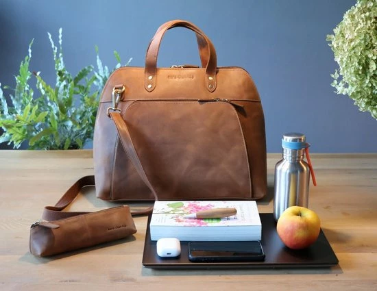 Top 10 ๐ MoreThanHip Laptoptas Dames 15,6 Inch - Vintage Ecoleer - Bruin ๐งจ 4 Top 10 ๐ MoreThanHip Laptoptas Dames 15,6 Inch - Vintage Ecoleer - Bruin ๐งจ - Afbeelding 2