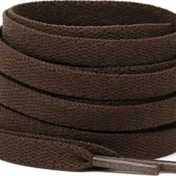 Aanbiedingen ⭐ Lacetty Schoenveters - Veters - Plat - Bruin - Veterlengte 120 Cm 8 Mm 🌟