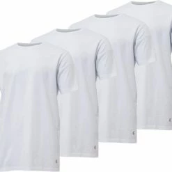 Goedkoopste 😍 4-pak Heren T-shirts Gentlemen Longfit ( Extra Lang ), 100% Katoen Voorgekrompen Wit Ronde Hals L 😉