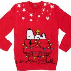 Flash-uitverkoop 🤩 Original Snoopy 🎁 Christmas X-MAS Kersttrui - Unisex Rood S 🌟