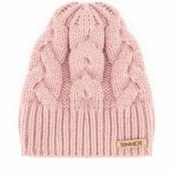 Goedkoop 🎉 SINNER Cable Muts Roze - Dames - One Size 🤩
