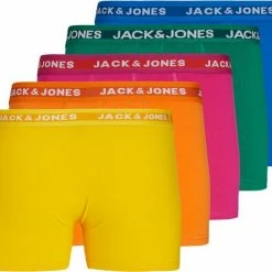 Beste Verkoop 💯 JACK & JONES JACK&JONES JACNEONCOLOR TRUNKS 5 PACK Heren Onderbroek - Maat L ✔️