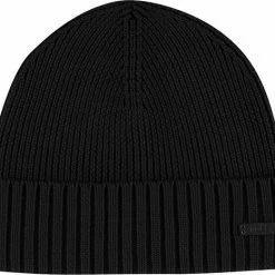 Goedkoopste 🛒 HUGO BOSS Muts Wol - Heren Muts Met Omslag - Zwart - Maat: One Size 😍