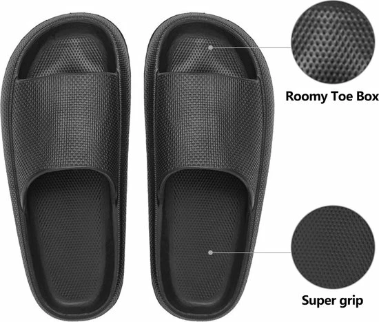 Flash-uitverkoop 😍 Geweo - Badslippers - EVA Slippers Heren Dames - Pillow Slides - Kerstmis - Kerstfeest - 🎁 Christmas Gift - Unisex - Verdikte - Antislip - Lichtgewicht - Zwart - Maat 40/41 ❤️ 12 Flash-uitverkoop 😍 Geweo - Badslippers - EVA Slippers Heren Dames - Pillow Slides - Kerstmis - Kerstfeest - 🎁 Christmas Gift - Unisex - Verdikte - Antislip - Lichtgewicht - Zwart - Maat 40/41 ❤️ - Afbeelding 10