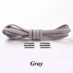 Coupon ⭐ Merkloos Grijze Schoenveter Met Magneet Ronde Elastische Ideaal Voor Kinderen En Volwassenen - Magnetische Schoenveters Unisex ❤️