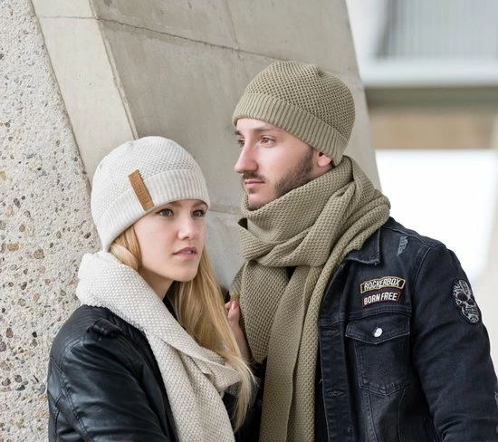 Gloednieuw π Knit Factory Jazz Gebreide Sjaal Dames & Heren - Beige - 200x30 Cm β¨ 6 Gloednieuw π Knit Factory Jazz Gebreide Sjaal Dames & Heren - Beige - 200x30 Cm β¨ - Afbeelding 4