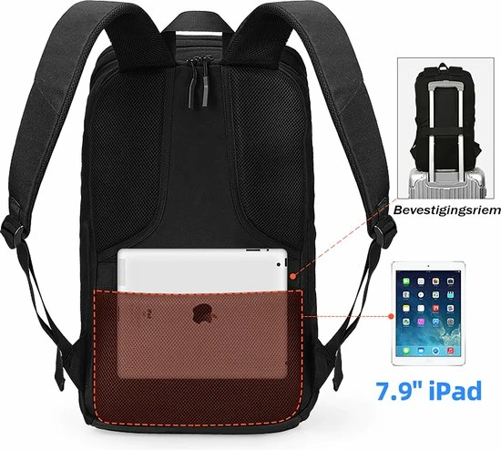 Promo 😉 Brandie - Rugzak - Geschikt Voor 15,6 Inch Laptop - Reistas - Schoudertassen - Voor Heren Tassen - Waterdichte - Hoge Capaciteit - Anti Diefstal - Lederen Rugzak - Multifunctionele - Zwart - Maat 15*28*48 Cm - Gewicht 1kg ✔️ 12 Promo 😉 Brandie - Rugzak - Geschikt Voor 15,6 Inch Laptop - Reistas - Schoudertassen - Voor Heren Tassen - Waterdichte - Hoge Capaciteit - Anti Diefstal - Lederen Rugzak - Multifunctionele - Zwart - Maat 15*28*48 Cm - Gewicht 1kg ✔️ - Afbeelding 10