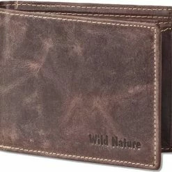 Kopen 🎉 Wild Nature Billfold Portemonnee - Leer - Bruin ⭐