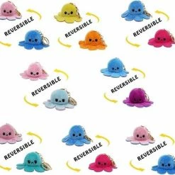 Gloednieuw ๐ Merkloos Pluche Octopus Sleutelhanger - Mood Knuffel Omkeerbaar - Reversible Plush - Blij En Boos - Bekend Van TikTok - Brievenbus Cadeau ๐ฅฐ