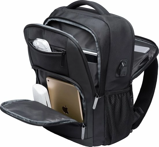 Begroting ๐ ACROPAQ Rugzak - Met Laptopvak 17 Inch, Waterdicht, Voor Dames En Heren, USB Aansluiting - Rugtas Voor Meisje En Jongens- Zwart โค๏ธ 6 Begroting ๐ ACROPAQ Rugzak - Met Laptopvak 17 Inch, Waterdicht, Voor Dames En Heren, USB Aansluiting - Rugtas Voor Meisje En Jongens- Zwart โค๏ธ - Afbeelding 4