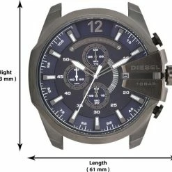 Nieuw 🤩 Diesel Mega Chief DZ4329 Herenhorloge 51 Mm - Grijs 🎁 -Nike shop 550x510 3