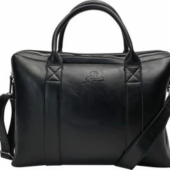 Beste Pirce ๐ Jaunti Leren Laptoptas - 15,6 Inch - Zwart Leer - Aktetas - Schoudertas - Dames & Heren - Leder- Premium Aktetassen โค๏ธ