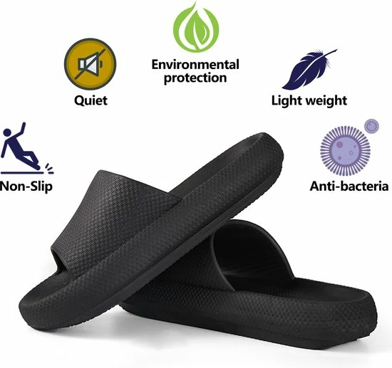 Flash-uitverkoop 😍 Geweo - Badslippers - EVA Slippers Heren Dames - Pillow Slides - Kerstmis - Kerstfeest - 🎁 Christmas Gift - Unisex - Verdikte - Antislip - Lichtgewicht - Zwart - Maat 40/41 ❤️ 13 Flash-uitverkoop 😍 Geweo - Badslippers - EVA Slippers Heren Dames - Pillow Slides - Kerstmis - Kerstfeest - 🎁 Christmas Gift - Unisex - Verdikte - Antislip - Lichtgewicht - Zwart - Maat 40/41 ❤️ - Afbeelding 11