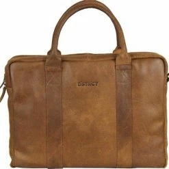 Coupon ๐ฅฐ DSTRCT Limited Leren Business Laptoptas - 15,6 Inch Laptopvak Met Rits - Sleutelhanger - Cognac ๐