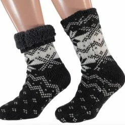 Flash-uitverkoop 😀 Apollo - Huissokken Heren - Antraciet Print - Antislip Slofsokken - Maat 42-47 🔔