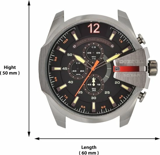 Korting 🥰 Diesel Mega Chief DZ4343 Herenhorloge 51 Mm - Grijs 👏 5 Korting 🥰 Diesel Mega Chief DZ4343 Herenhorloge 51 Mm - Grijs 👏 - Afbeelding 3