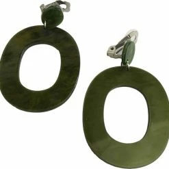 Uitgang ⌛ Petra's Sieradenwereld - Clipoorbel Hanger Groen (347) 🌟