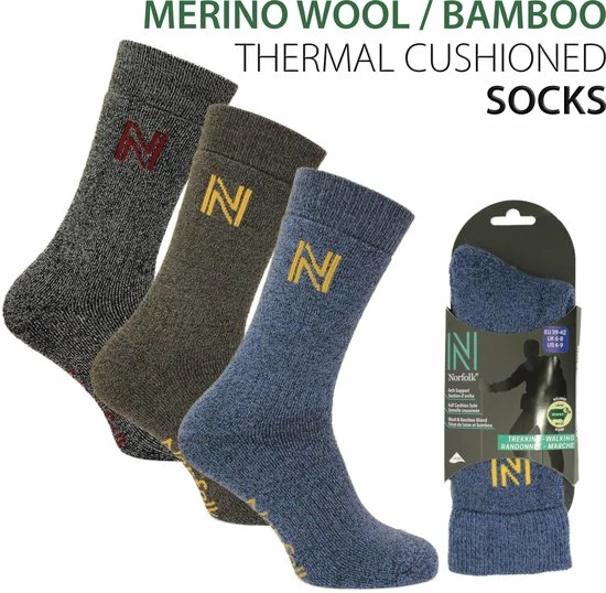 Kopen π― Norfolk - Wandelsokken - Merinowol En Bamboe Thermische, Outdoor Zacht En Warme Sokken - Gabby - Zwart - Unisex - 43-46 π 3 Kopen π― Norfolk - Wandelsokken - Merinowol En Bamboe Thermische, Outdoor Zacht En Warme Sokken - Gabby - Zwart - Unisex - 43-46 π