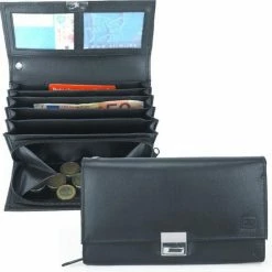 Top 10 ✨ Merkloos Zwarte Horeca Portemonnee - Koopmans Beurs - Zwart Leer - Grote Vakken - 6 Pasjes 🔔