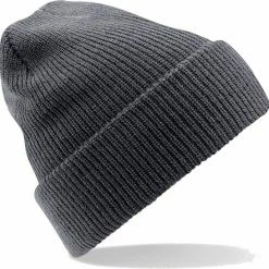 Goedkoopste 🔔 Beechfield Gebreide Heritage Beanie - Graphite Grey - Wintermuts Voor Volwassenen - Damesmutsen / Herenmutsen - 100% Polyacryl - 🔥