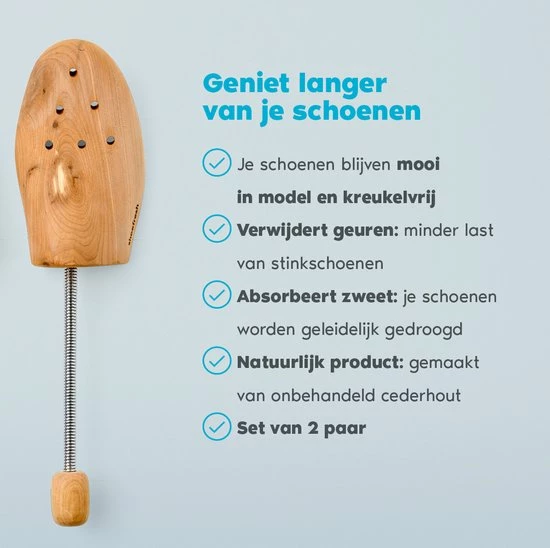 Aanbiedingen 😉 Shoefresh Cederhouten Schoenspanners Maat 44-45 - Set Van 2 Paar - Houten Schoenspanners Heren 😉 5 Aanbiedingen 😉 Shoefresh Cederhouten Schoenspanners Maat 44-45 - Set Van 2 Paar - Houten Schoenspanners Heren 😉 - Afbeelding 3