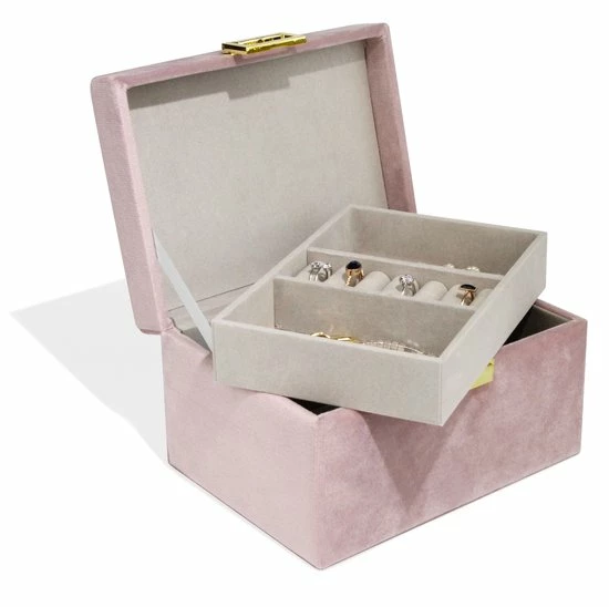 Gloednieuw 😉 Oliva's - Sieradendoos - Juwelendoos - Sieradenhouder - Velvet Fluweel - Oud Roze 🌟 6 Gloednieuw 😉 Oliva's - Sieradendoos - Juwelendoos - Sieradenhouder - Velvet Fluweel - Oud Roze 🌟 - Afbeelding 4