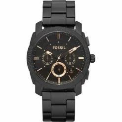Korting 🎉 Fossil Machine FS4682 Herenhorloge 42 Mm - Zwart 🤩