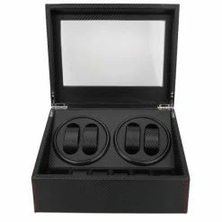 Goedkoop โ Olvy 4+6 โ Watchwinder - Voor 10 Horloges - Luxe Horloge Opwinder - Horlogebox - Opbergbox - Carbon Fiber โ๏ธ